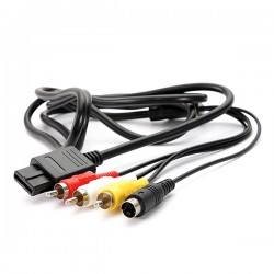 Permet de connecter la console sur des prises RCAConnectique Jaune pour la vidéo et Blanche/Rouge pour le sonSortie S-Video et/ou RCA au choix.
