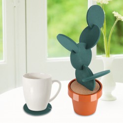 Apportez une touche créative à votre intérieur grâce à cet ensemble de 6 dessous de verres. Grâce à sa conception, assemblez et donnez diverses formes à votre cactus.Vous pouvez utilisez l'intérieur du pot pour ranger des petits éléments (des cures dents, par exemple).
